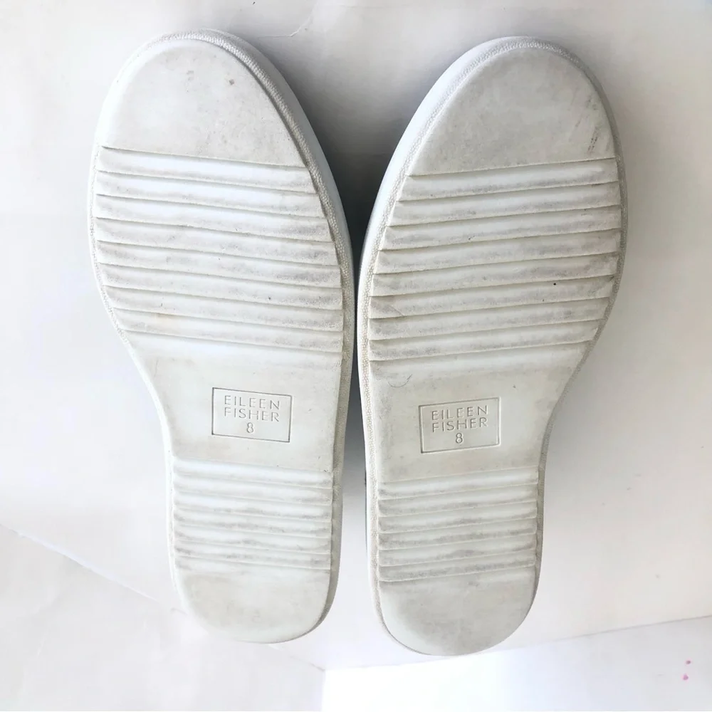 EILEEN FISHER Pari Platform In Graphite Slip-On Knit Sneakers Size 8